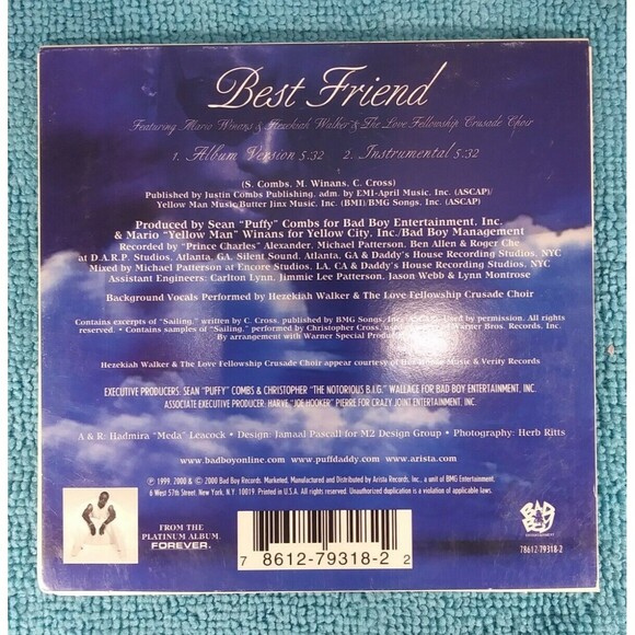 Best Friend, Puff Daddy Single CD - Picture 3 of 3